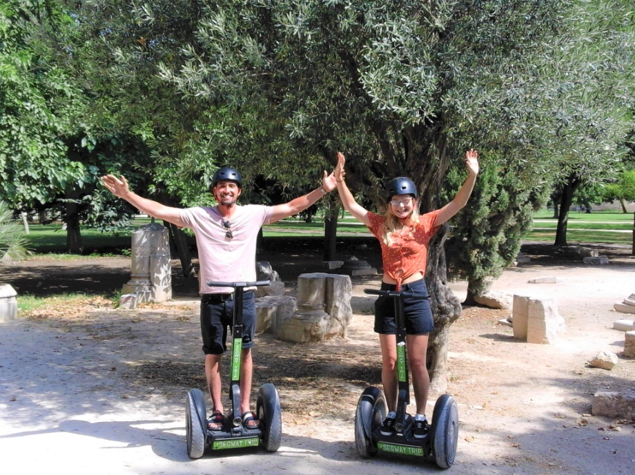 Participantes en la ruta en Segway